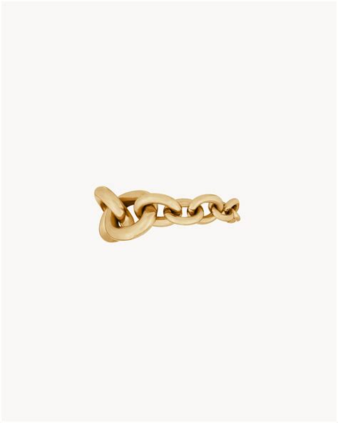 graduated chain ring in 18K yellow gold 